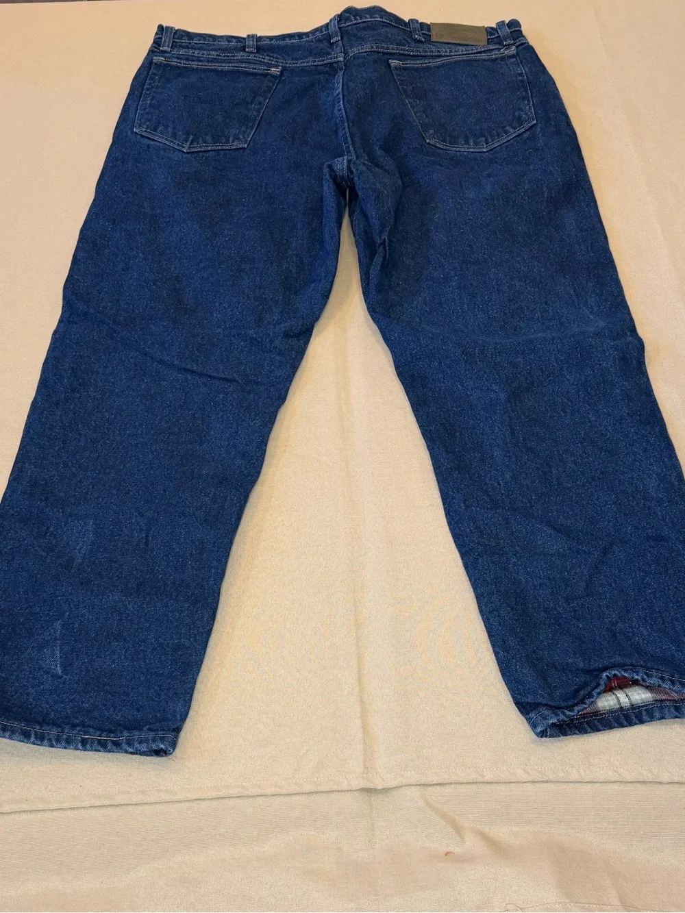 Cabela's Navy Straight-Leg Men's Jeans Flannel Lined